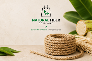 Coiled banana fiber rope, a biodegradable alternative to plastic