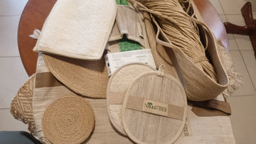 Banana fiber coasters styled for eco-friendly home decor