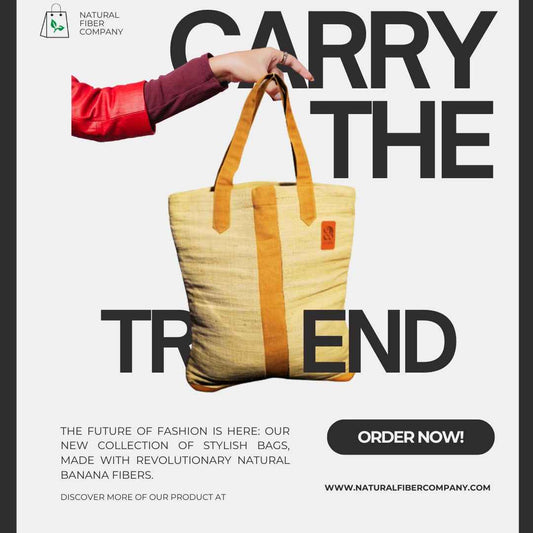 Sustainable Tote Bags Crafted from Banana Fiber, Sisal & Jute