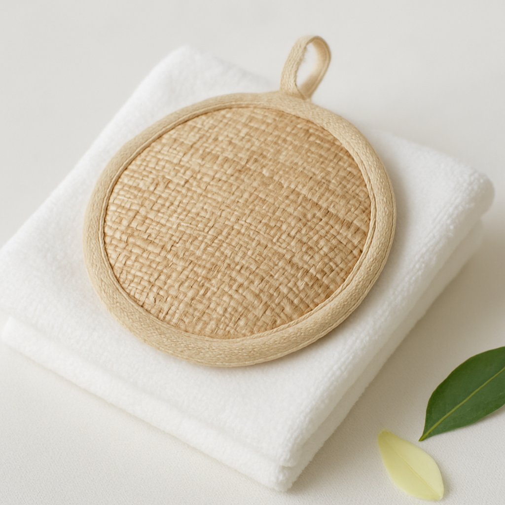 Banana fiber body loofah crafted from sustainable agricultural waste