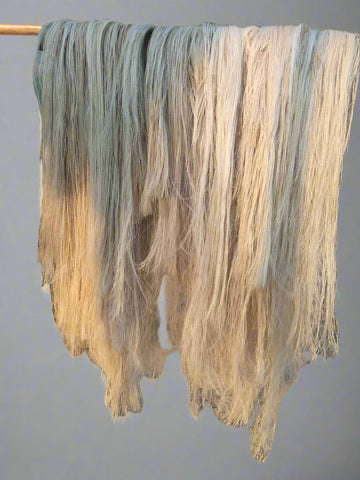 Combed banana fiber in long aligned staple, ready for spinning