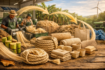 Banana fiber rope manufacturing for circular economy products