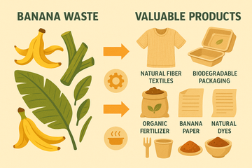 Banana waste transformed into valuable sustainable products