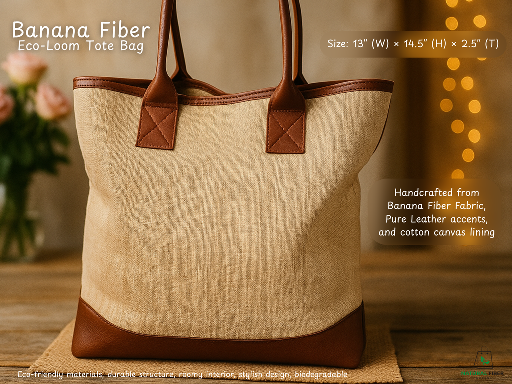 Banana Fiber Eco loom Tote Bag