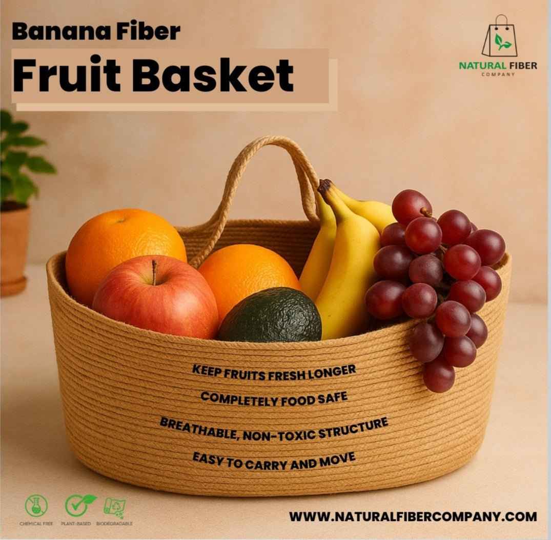 Banana Fiber Fruit Basket - The Natural Fiber CompanyBanana Fiber Fruit BasketFruit BasketNatural Fiber CompanyThe Natural Fiber Company