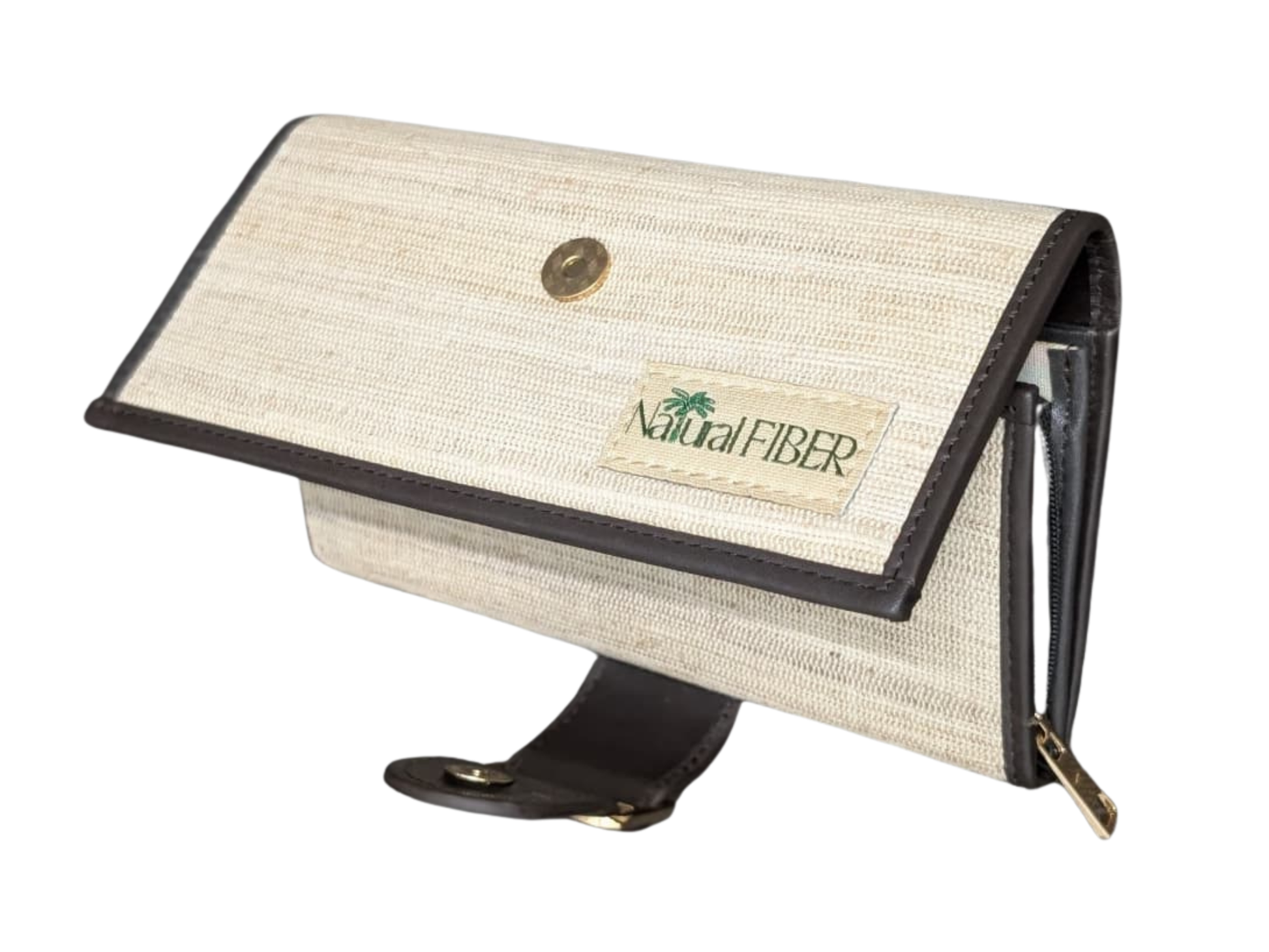 Banana Fiber  Leather Clutch Bag