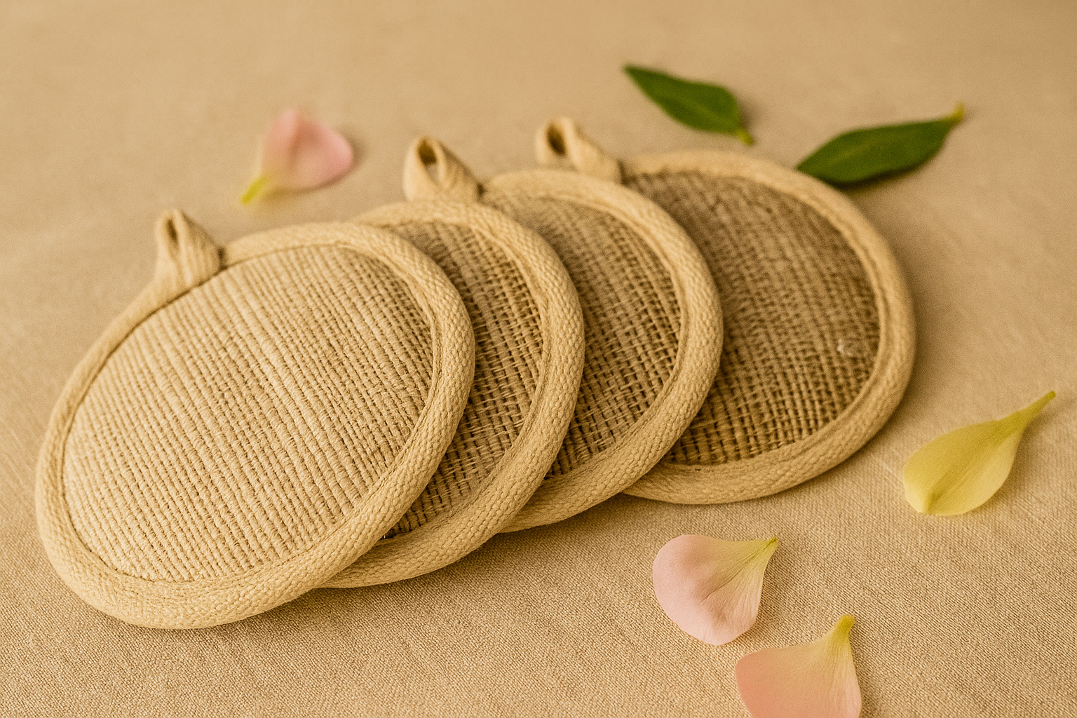 Banana Fiber Face Loofah (Pack of 4)