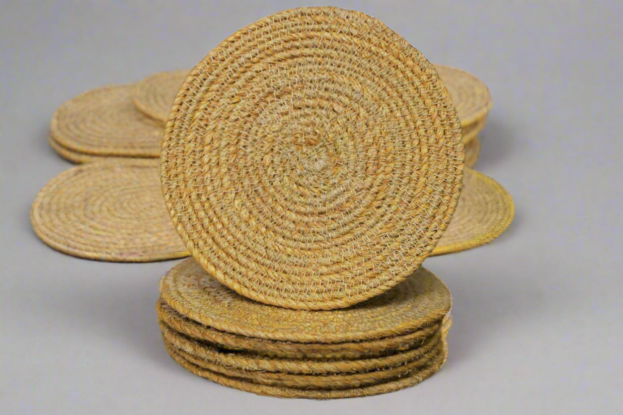 Banana Fiber Coasters - The Natural Fiber CompanyBanana Fiber CoastersDining Table CoastersNatural Fiber CompanyThe Natural Fiber Company