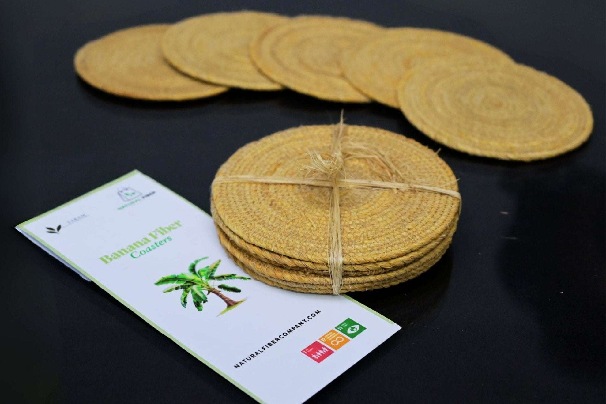 Banana Fiber Coasters - The Natural Fiber CompanyBanana Fiber CoastersDining Table CoastersNatural Fiber CompanyThe Natural Fiber Company