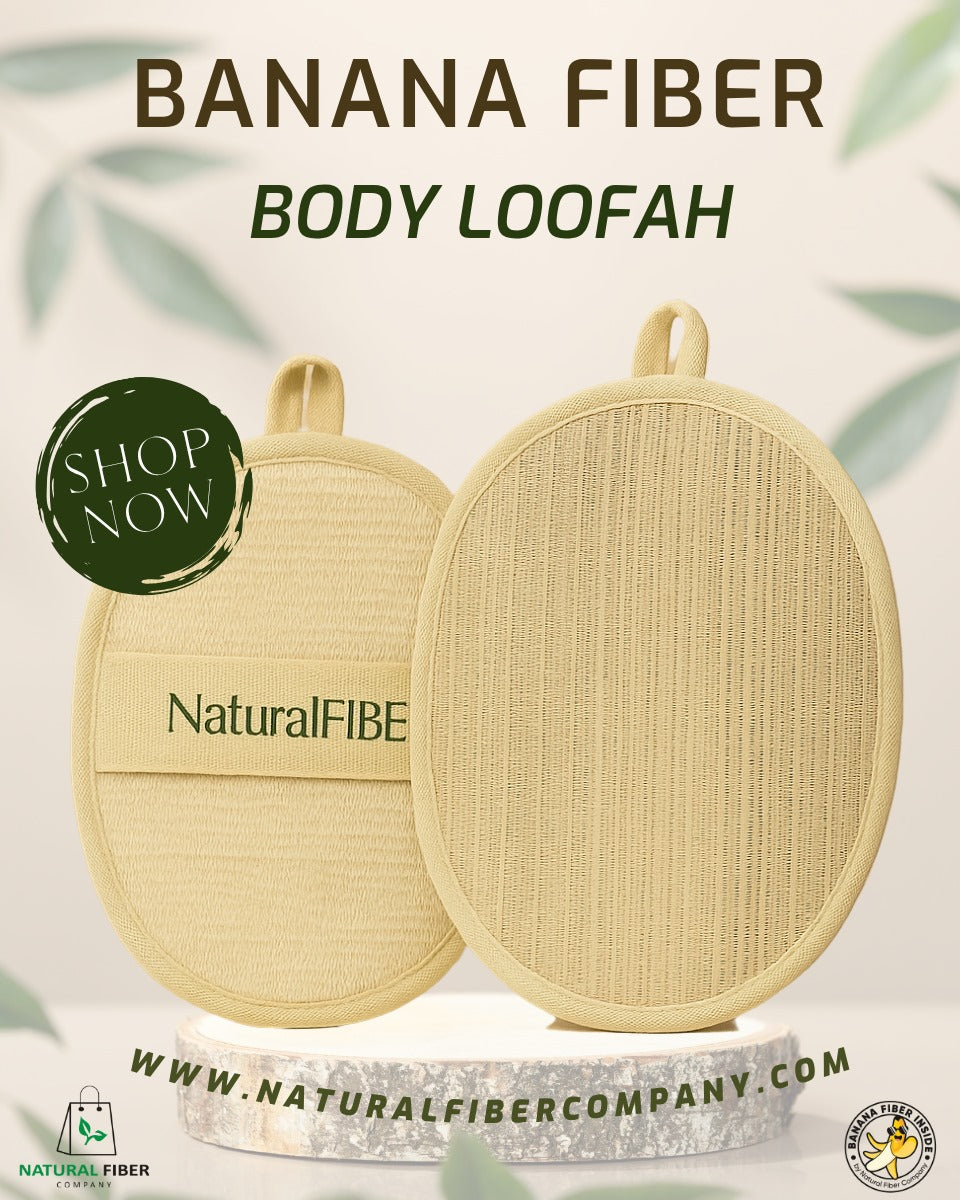 Banana Fiber Exfoliating Body Loofah (Pack of 2)